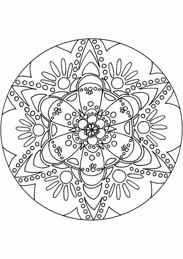 Coloriage Mandala 17 Sur Hugolescargot concernant Jeux De Coloriage Mandala En Ligne
