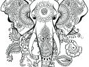 Coloriage Mandala Animaux 5 A Imprimer Gratuit | Elephant Coloring Page avec Coloriage Mandala Loup À Imprimer
