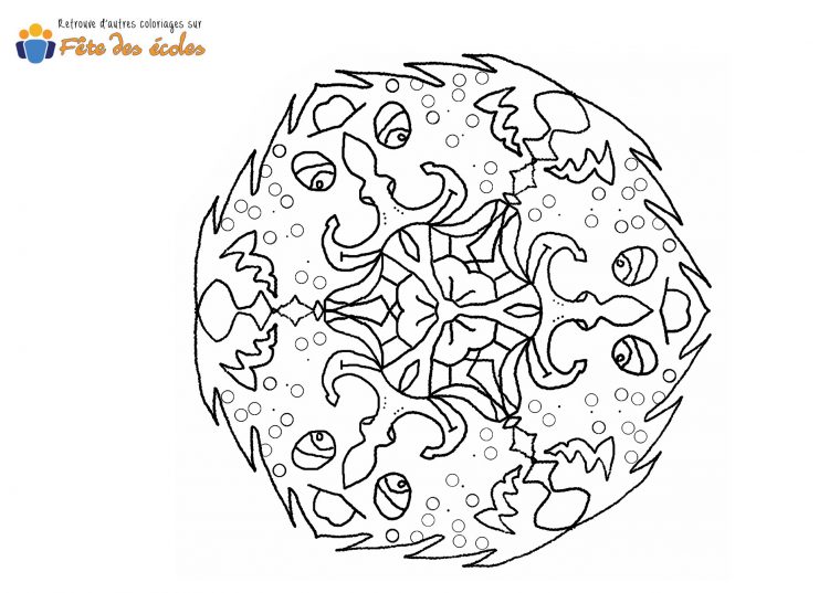 Coloriage Mandala Avec Une Tête avec Jeux De Fille Coloriage Mandala