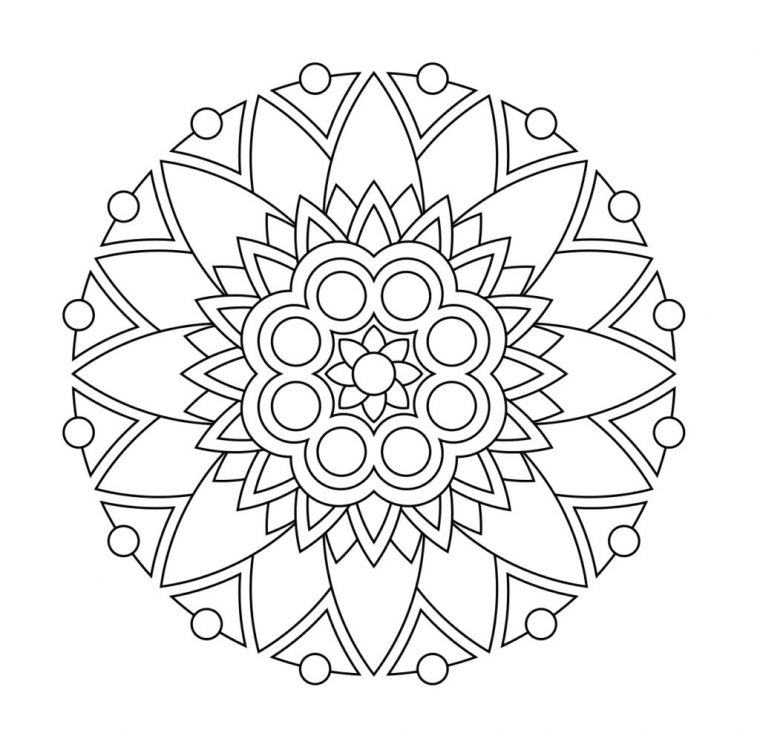 Coloriage Mandala – Coloriage Mandala Facile En Ligne à Coloriage En Ligne Mandala