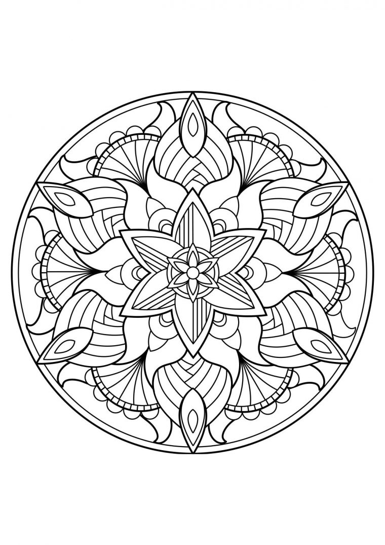 Coloriage Mandala – Coloriages Gratuits À Imprimer – Dessin 30834 destiné Coloriage Krokmou Mandala