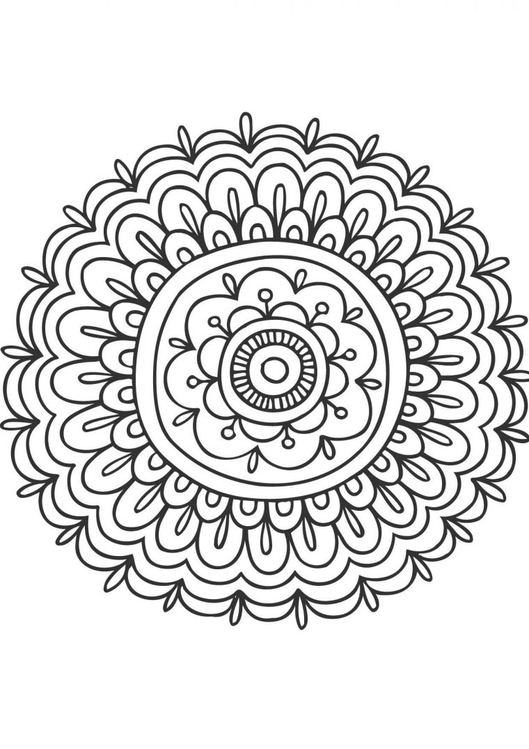 Coloriage Mandala Fleurs – Coloriage Mandala – Coloriages Gratuits À pour Coloriage Mandala Juin