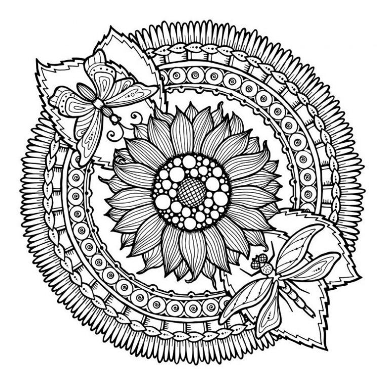 Coloriage Mandala Gratuit Luxe Stock Mandala Tournesol Et Papillons pour Coloriage Mandala Jardin Coloriage Mandala Gratuit Luxe Stock Mandala Tournesol Et Papillons pour Coloriage Mandala Jardin