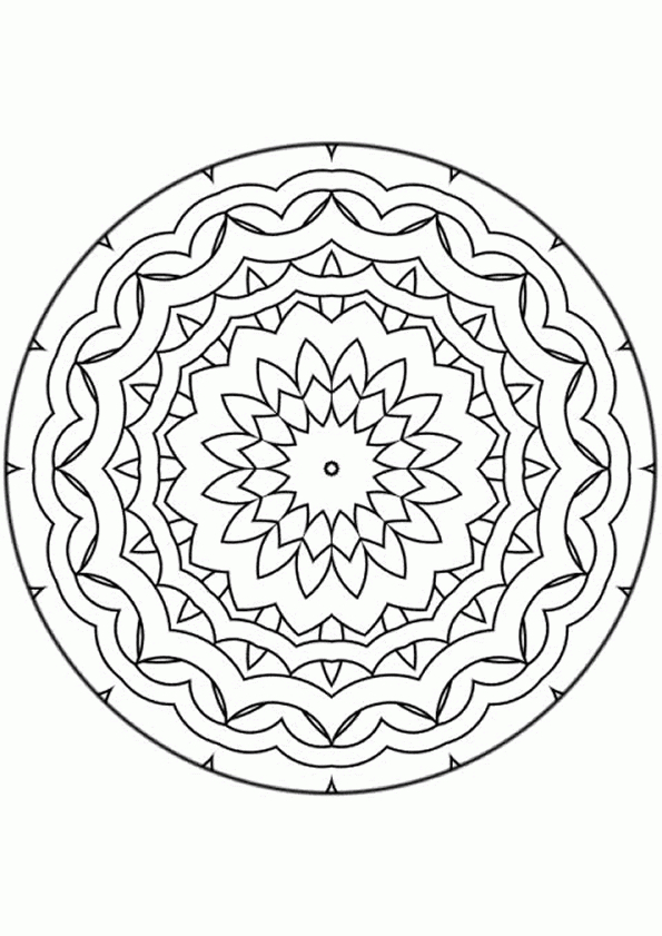 Coloriage Mandala Inde Sur Hugolescargot concernant Jeux Coloriage Mandala