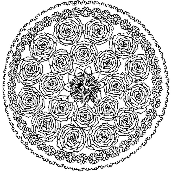 Coloriage Mandala Printemps En Ligne Gratuit À Imprimer à Jeux De Coloriage Mandala En Ligne