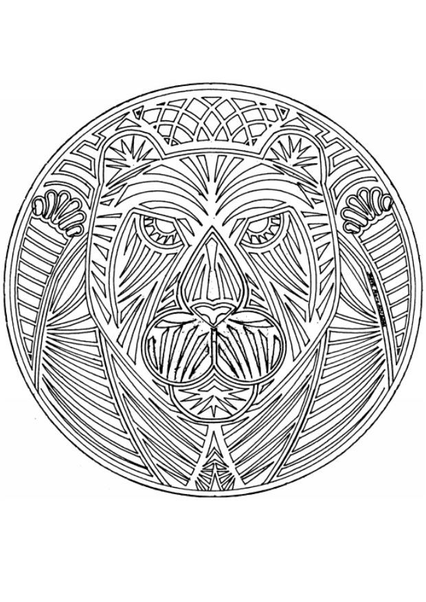 Coloriage Mandalas Ours En Ligne Dessin Gratuit À Imprimer destiné Coloriage En Ligne A Imprimer Gratuit