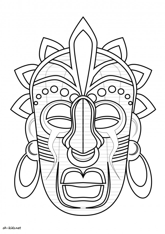 Coloriage Masque Africain Couleur Dessin Gratuit À Imprimer encequiconcerne Masque De Carnaval Coloriage En Ligne Gratuit