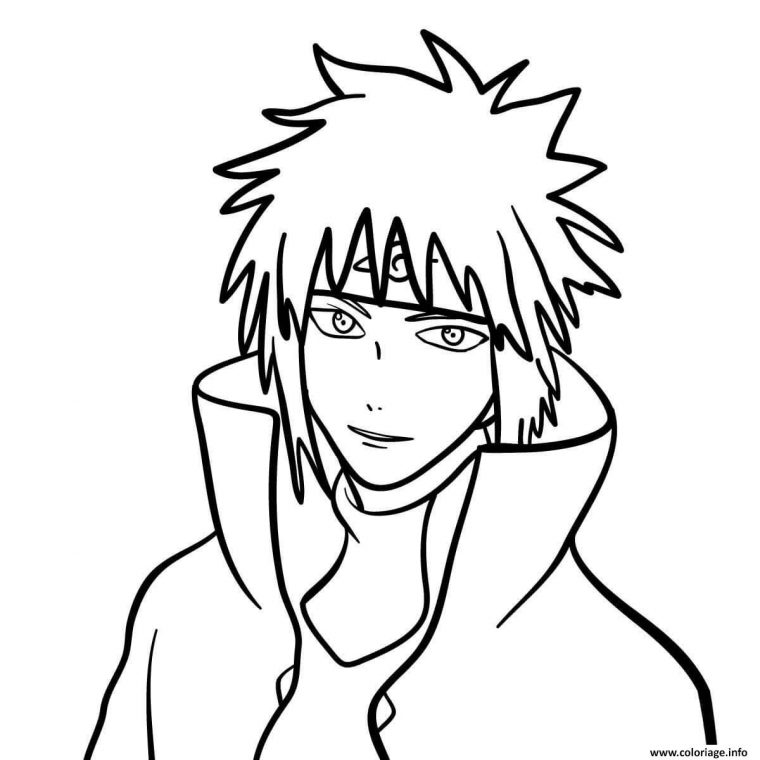 Coloriage Minato Naruto Dessin Naruto À Imprimer à Coloriage En Ligne Naruto