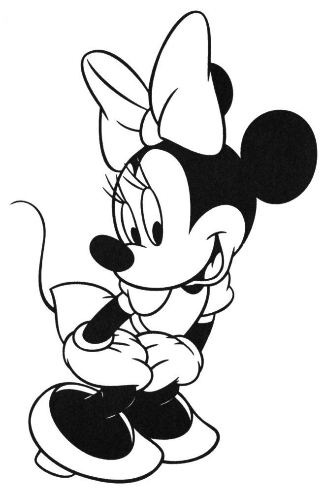 Coloriage Minnie Facile Dessin Gratuit À Imprimer destiné Dessin À Colorier Facile