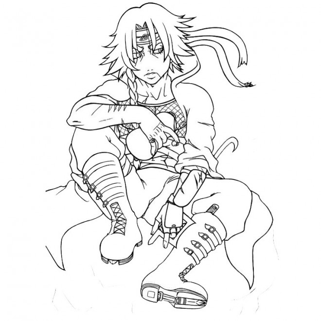 Coloriage Naruto Personnage Dessin Facile Dessin Gratuit À Imprimer à Mini Manga A Imprimer