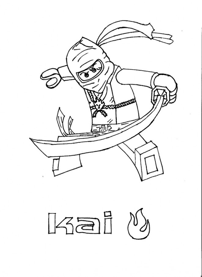 Coloriage Ninjago Kai Gratuit Dessin Gratuit À Imprimer destiné Coloriage En Ligne Ninjago