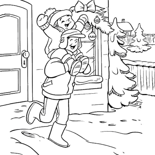 Coloriage Noël En Famille En Ligne Gratuit À Imprimer dedans Noel Coloriage En Ligne