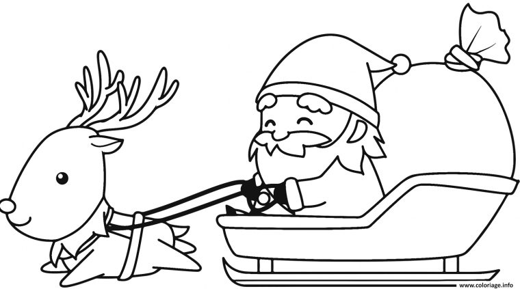Coloriage Pere Noel En Route Pour La Distribution Des Cadeaux Dessin concernant Coloriage En Ligne Pere Noel