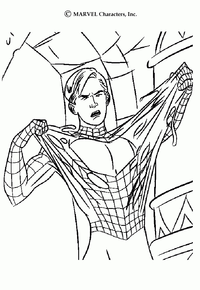 Coloriage Peter Parker Spiderman À Imprimer intérieur Dessin Spiderman Facile A Colorier