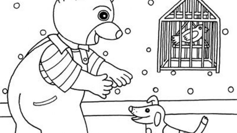 Coloriage: Petit Ours Brun Et Son Chien pour Coloriage Animaux 6 Mois Coloriage: Petit Ours Brun Et Son Chien pour Coloriage Animaux 6 Mois