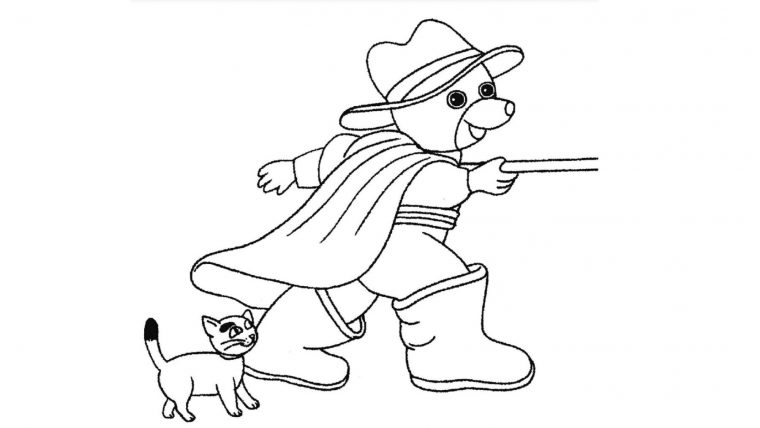 Coloriage: Petit Ours Brun Le Mousquetaire à Coloriage En Ligne Petit Ours Brun