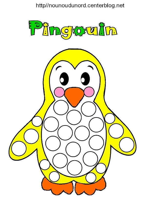 Coloriage Pingouin avec Coloriage Animaux Gommette