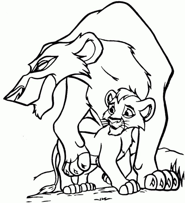 Coloriage Roi Lion Gratuit À Imprimer Et Colorier serapportantà Dessin A Colorier Imprimer Roi Lion
