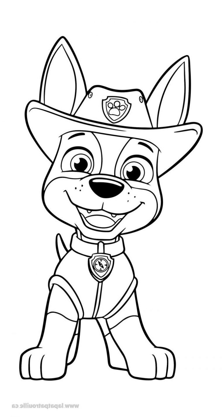 Coloriage Ryder Bestof Photos Coloriage De Tracker À Colorier – La Pat avec Dessin De La Pat Patrouille Colorier