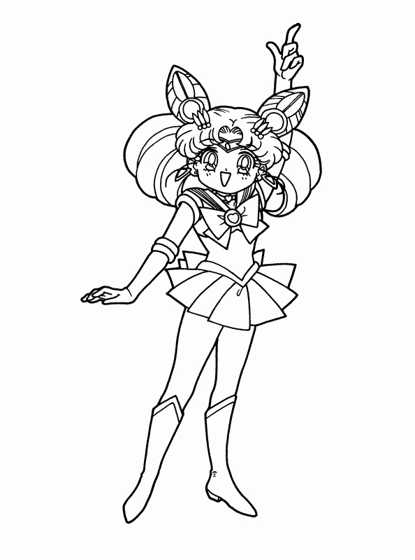 Coloriage Sailor Chibi Moon À Imprimer à Mini Manga A Imprimer