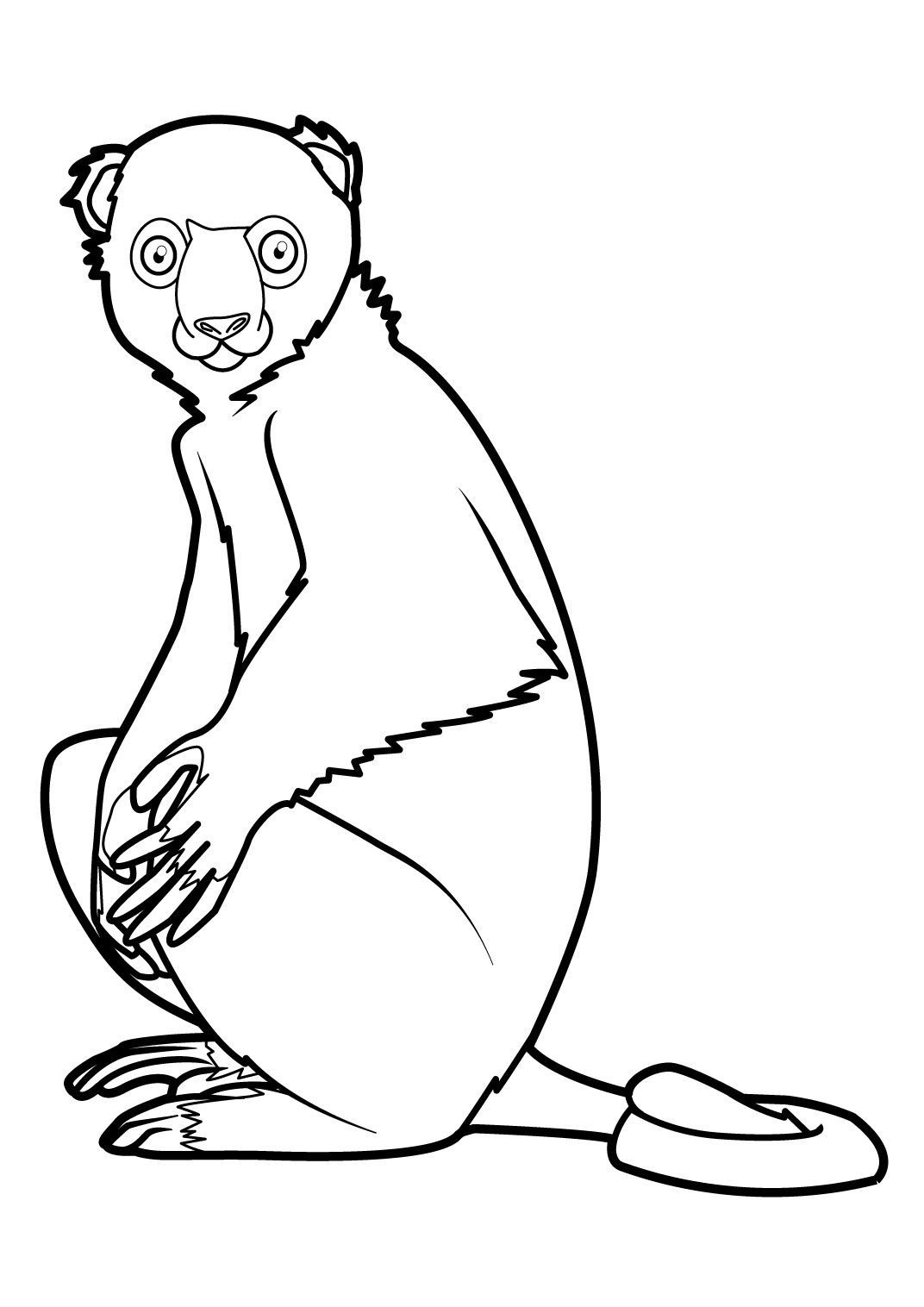 Coloriage Singe 6 - Coloriage Singes - Coloriages Animaux destiné Coloriage Animaux 6 Ans