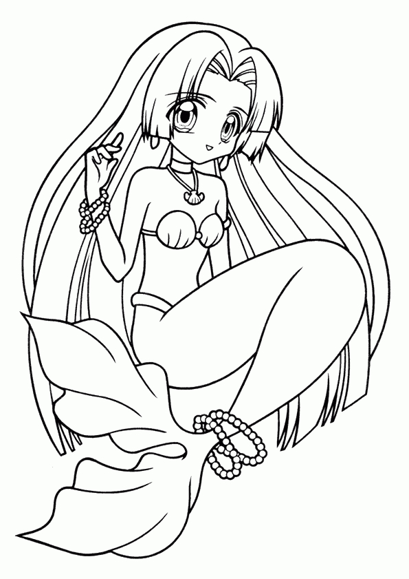 Coloriage Sirene 8 Sur Hugolescargot dedans Dessin A Colorier Facile Sirene