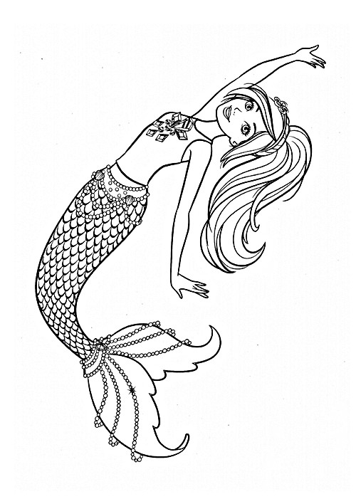 Coloriage Sirene Gratuit | 20 Superbes Images À Colorier avec Dessin A Colorier Et A Imprimer De Sirene