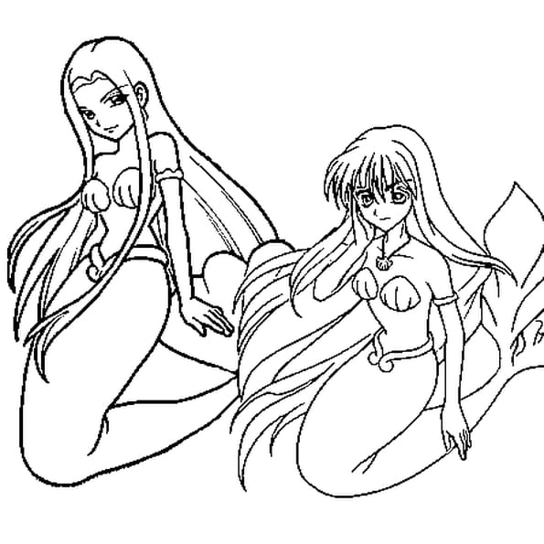 Coloriage Sirènes En Ligne Gratuit À Imprimer destiné Dessin A Colorier Et A Imprimer De Sirene