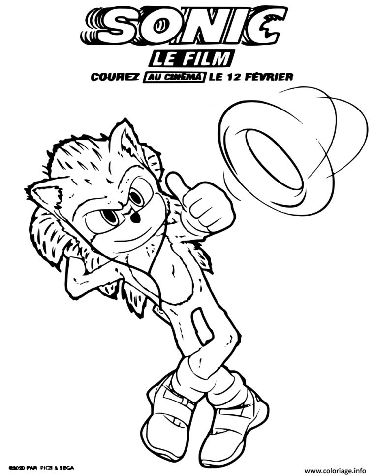 Coloriage Sonic Le Film 2020 À Imprimer | Coloriage Sonic, Dessin Sonic avec Dessin A Colorier A Imprimer Sonic
