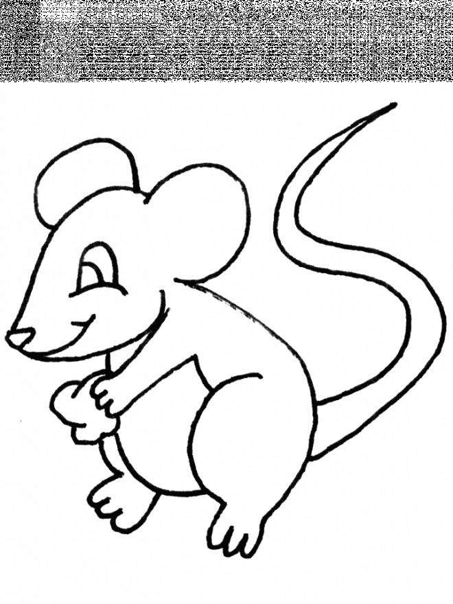 Coloriage Souris En Crayon Dessin Gratuit À Imprimer à Dessin A Colorier Facile Rat