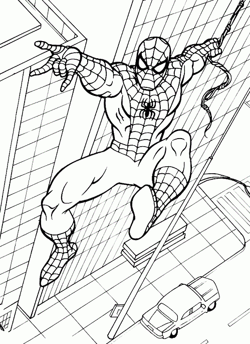 Coloriage Spiderman – Spiderman À Imprimer Gratuit avec Dessin Spiderman A Imprimer Et A Colorier