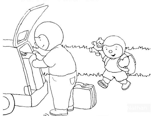 Coloriage Tchoupi – Tchoupi Est Prêt À Partir En Vacances | Coloriage avec Coloriage Tchoupi Pdf