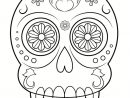 Coloriage Tête De Mort Mexicaine : 20 Dessins À Imprimer à Dessin Tete De Mort Facile