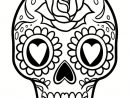 Coloriage Tête De Mort Mexicaine : 20 Dessins À Imprimer | Coloriage tout Dessin A Colorier Facile Tete De Mort