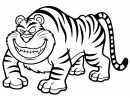 Coloriage Tigre Cartoon Amusant Dessin Tigre À Imprimer serapportantà Dessin A Colorier Facile Tigre