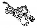 Coloriage Tigre En Plein Action Pour Attraper Sa Proie Dessin Tigre À concernant Dessin A Colorier Facile Tigre