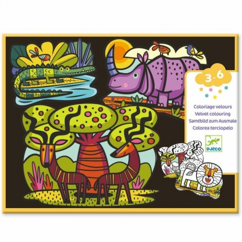 Coloriage Velours Animaux De La Savane - Arts Créatifs Cooleurs concernant Coloriage Animaux 7 Mois