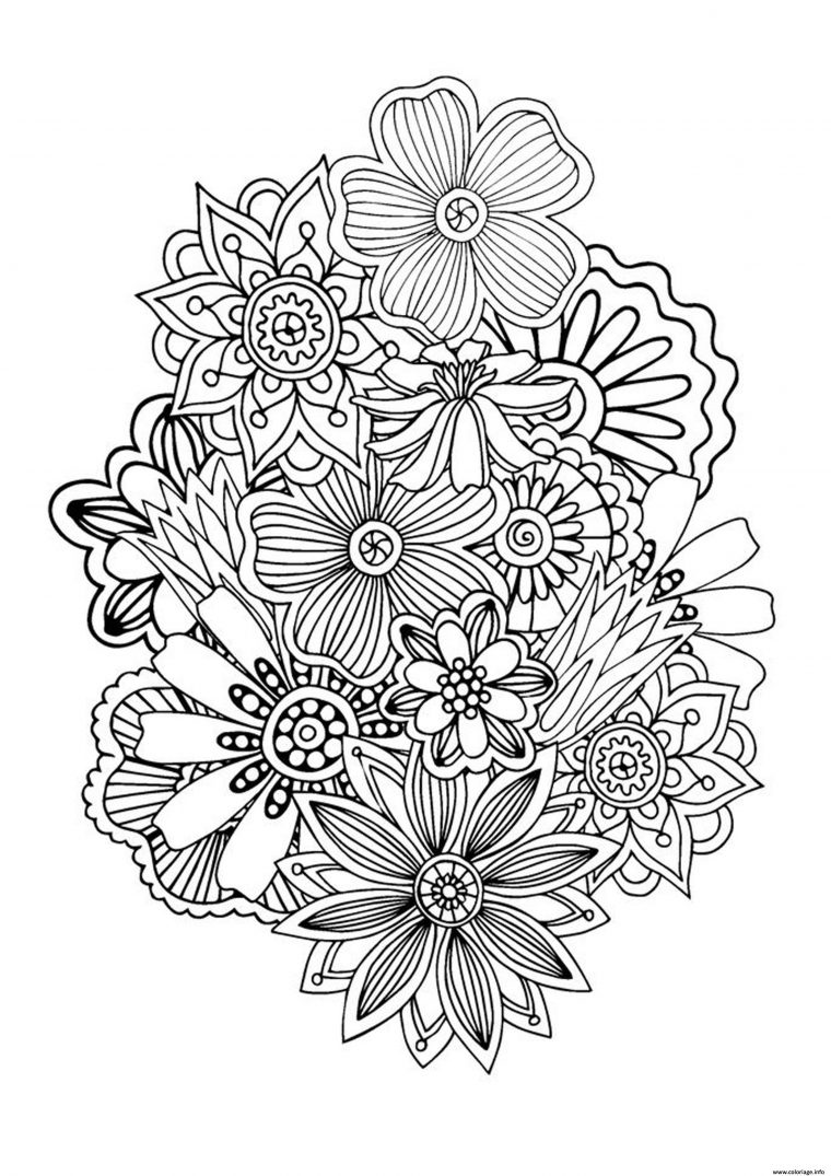 Coloriage Zen Antistress Abstract Pattern Flowers By Juliasnegireva à Coloriage Magique En Ligne Adulte