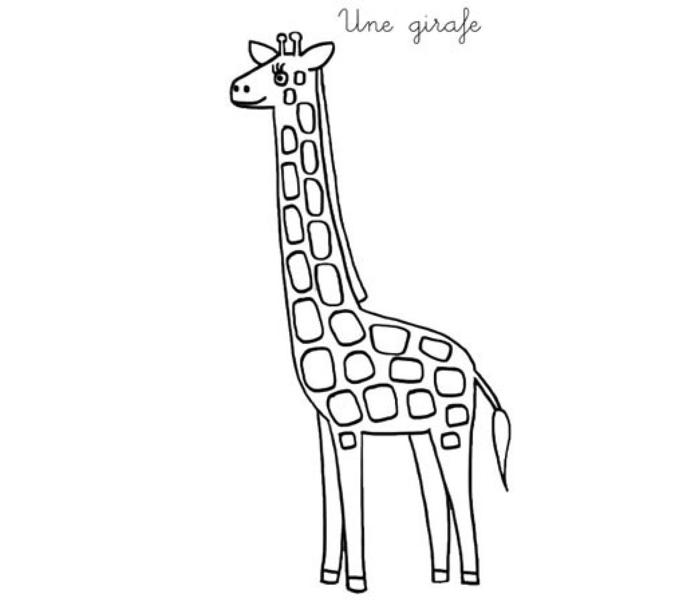 Coloriages Animaux Sauvages : La Girafe serapportantà Coloriage Animaux Girafe