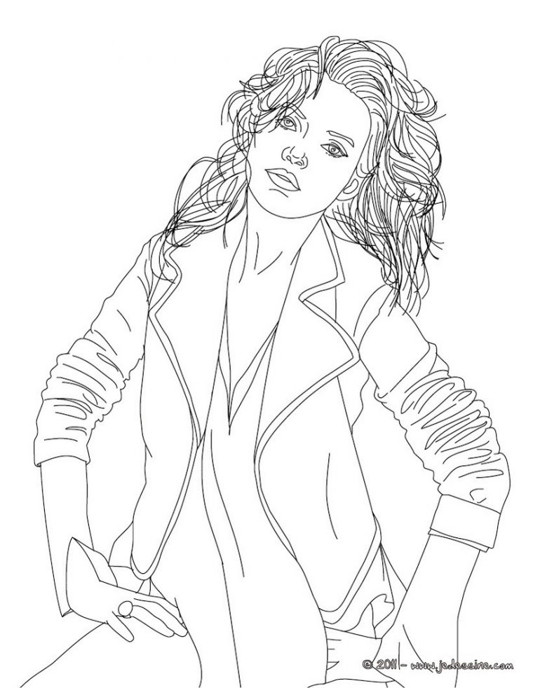 Coloriages Coloriage Du Top Model Kate Moss – Fr.hellokids à Dessin A Colorier Et A Imprimer Ùni