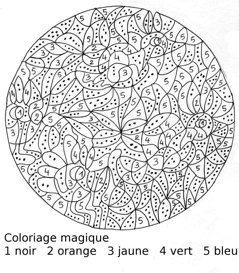 Coloriages Coloriage Magique (Éducatifs) – Page 2 – Album De Coloriages à Coloriage Magique Difficile