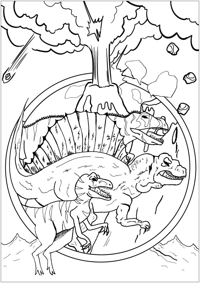 Coloriages Dinosaures – Dessin Et Coloriage serapportantà Dinosaure Coloriage Magique À Imprimer