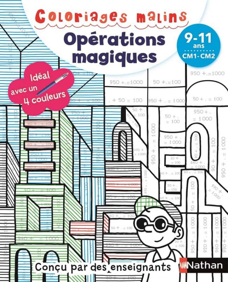 Coloriages Malins Bic – Opérations Magiques (Editions Nathan destiné Coloriage Magique Opérations