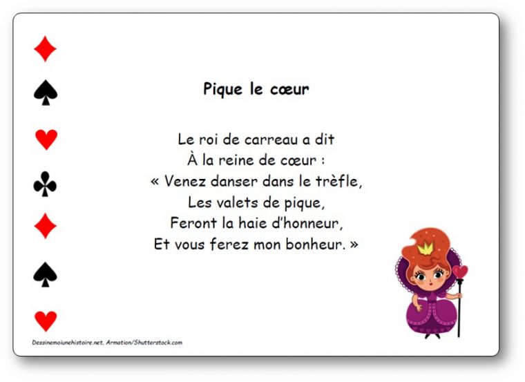 Comptine "Pique Le Cœur" – Paroles Illustrées De La Comptine Pique Le Cœur concernant Comptine Mon A¢Ne Mon A¢Ne