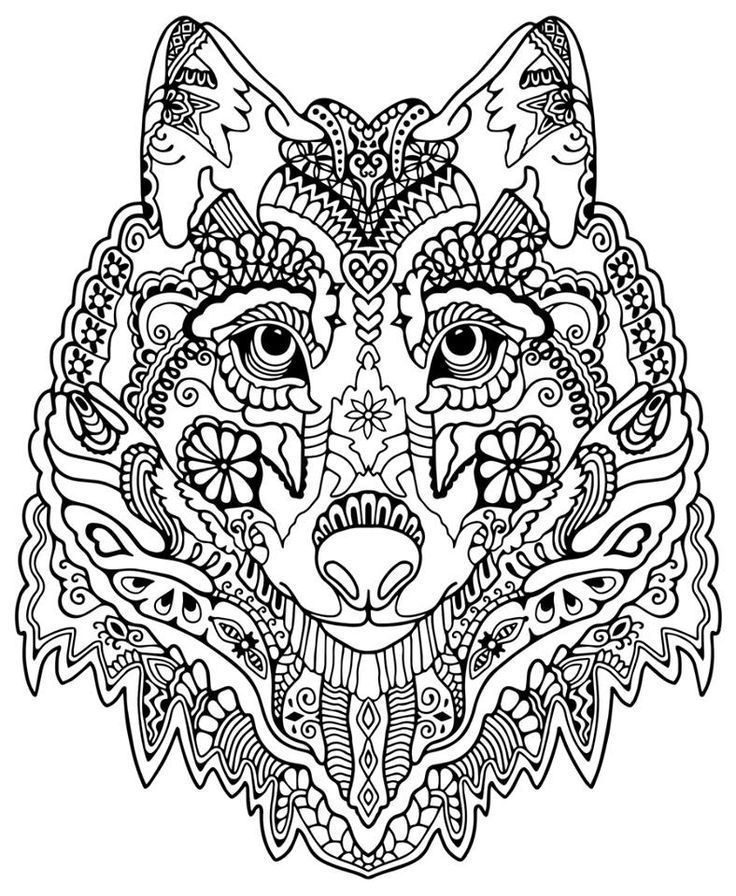 Dessin A Imprimer Loup Mandala – Dessin Coloriage avec Loup Coloriage Mandala