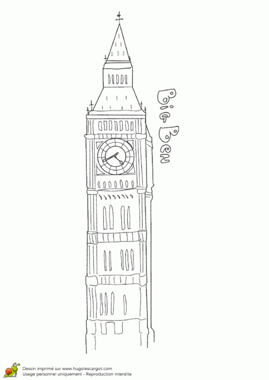 Dessin Anglais Page De Garde Big Ben intérieur Big Ben Dessin Page De Garde En Couleur