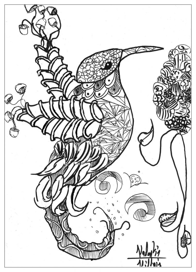 Dessin Animaux - Oiseaux - Coloriages Difficiles Pour Adultes encequiconcerne Coloriage Zen A Imprimer Animaux