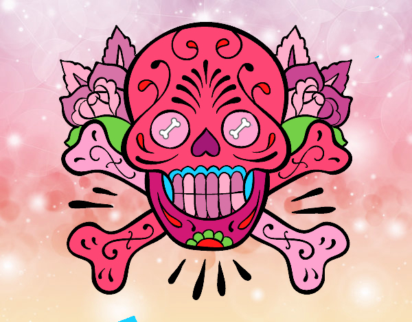 Dessin De Uage De Tête De Mort Colorie Par Membre Non Inscrit Le 13 à Dessin A Colorier Facile Tete De Mort