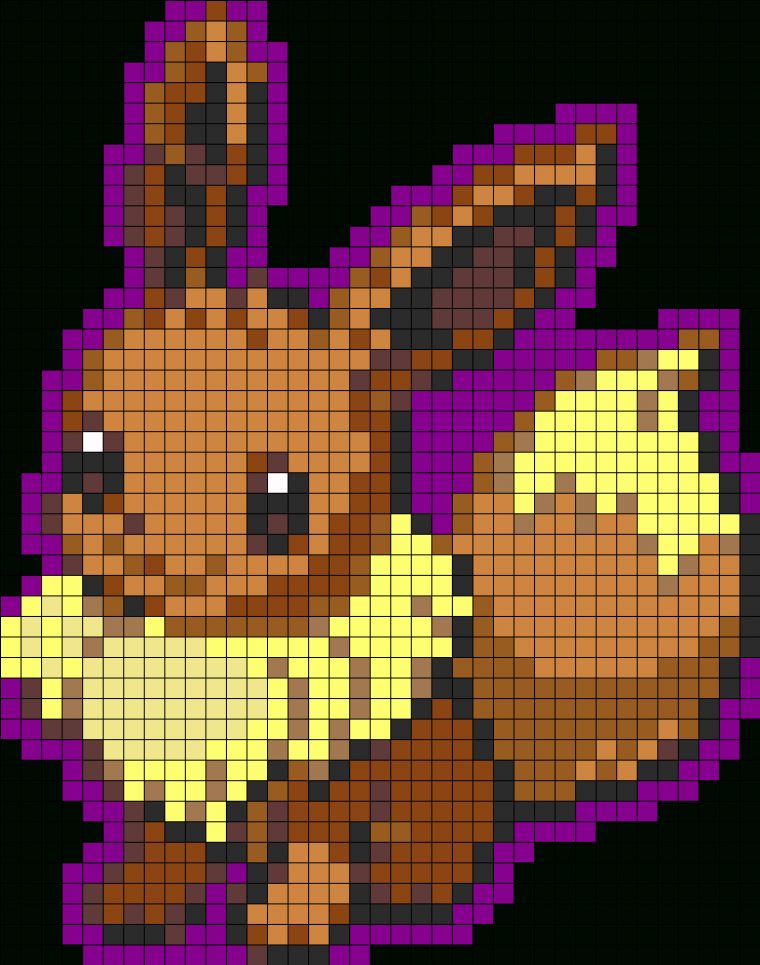 Dessin Pixel Pokemon Evoli – Dessin Et Coloriage tout Tuto Nymphali Pokacmon