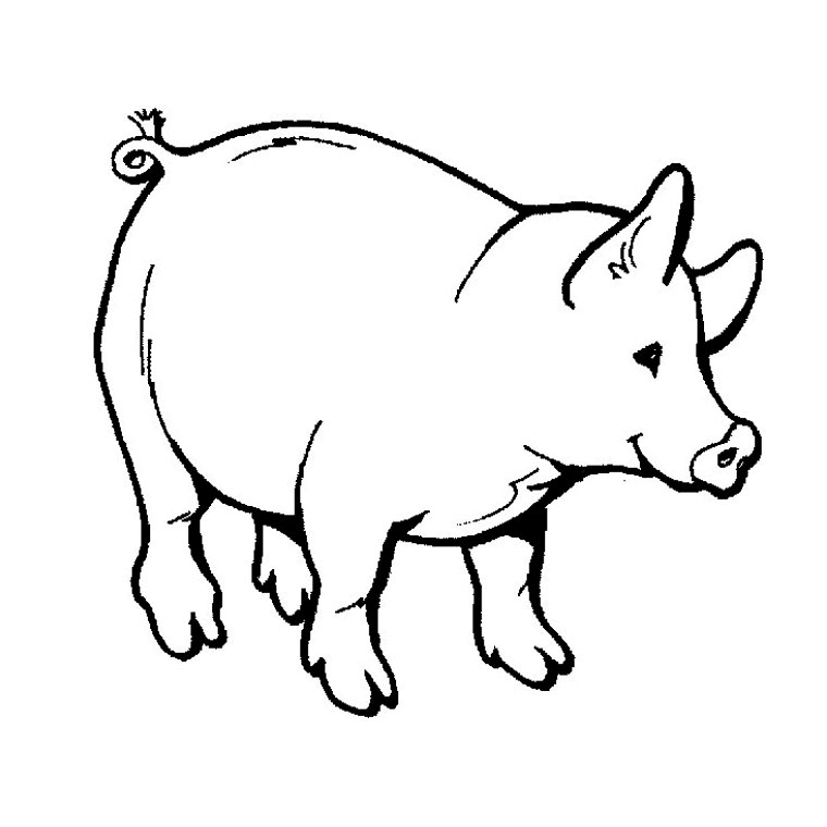 Dessins Cochon (Animaux) À Colorier – Coloriages À Imprimer intérieur Coloriage Animaux Domestiques À Imprimer Gratuit